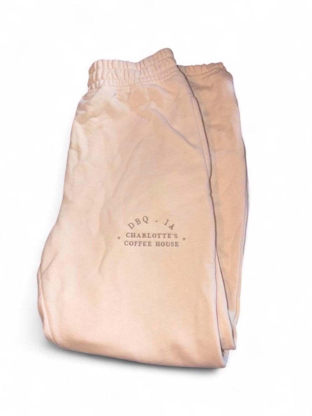 Missguided Cream Track Joggers with Logo
